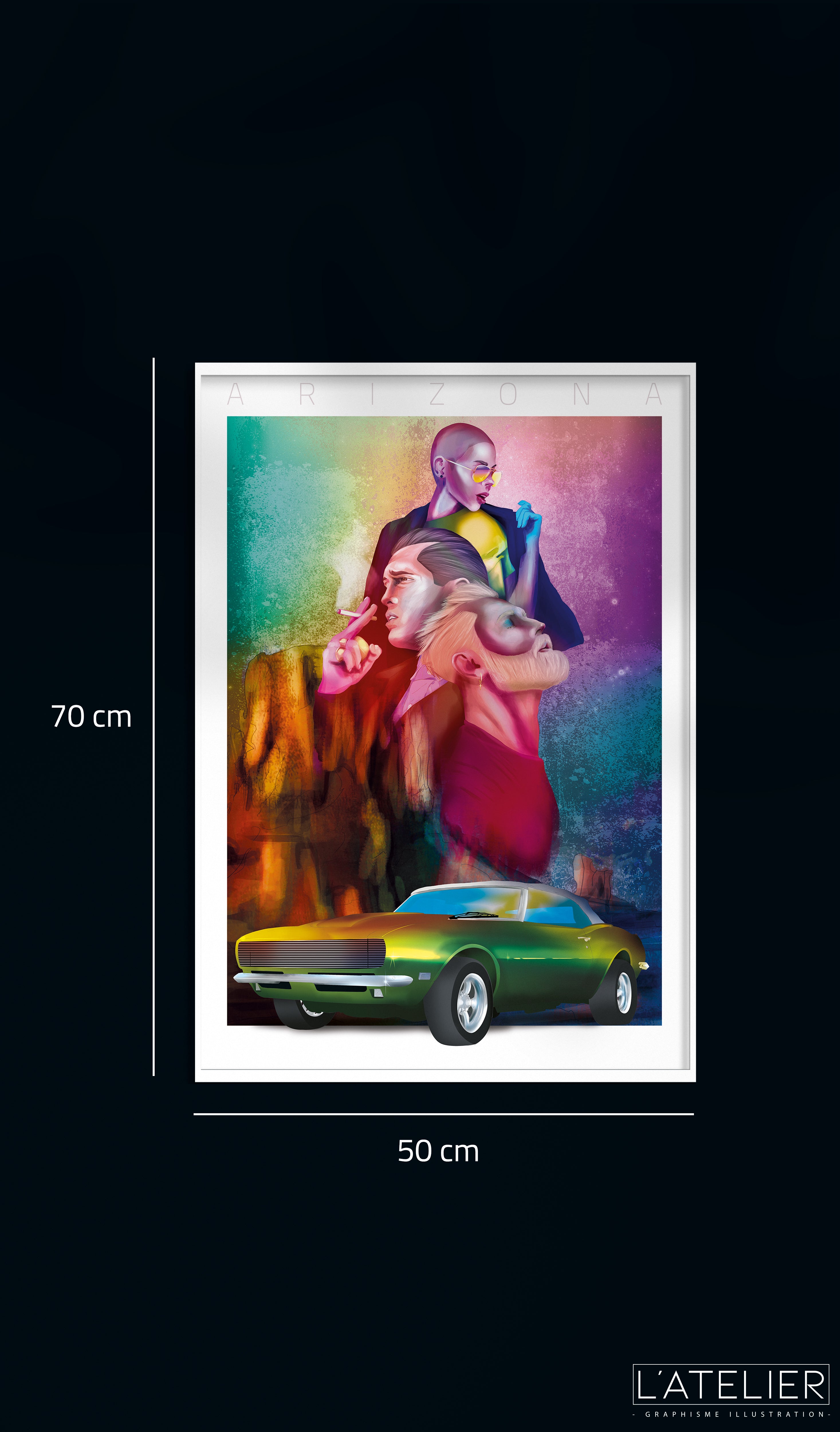 Affiche,50x70 cm, ARIZONA –  collection LIGHT